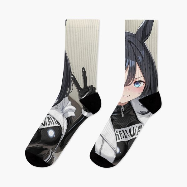 Item preview, Eishin Flash Uma Musume Black White Peace Sign designed and sold by justnickthings.