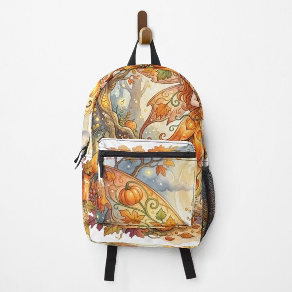 Item preview, Harvest Moon Pumpkin Fairy – Enchanted Autumn Watercolor Fantasy Illustration designed and sold by Dream Bloom Gallery.