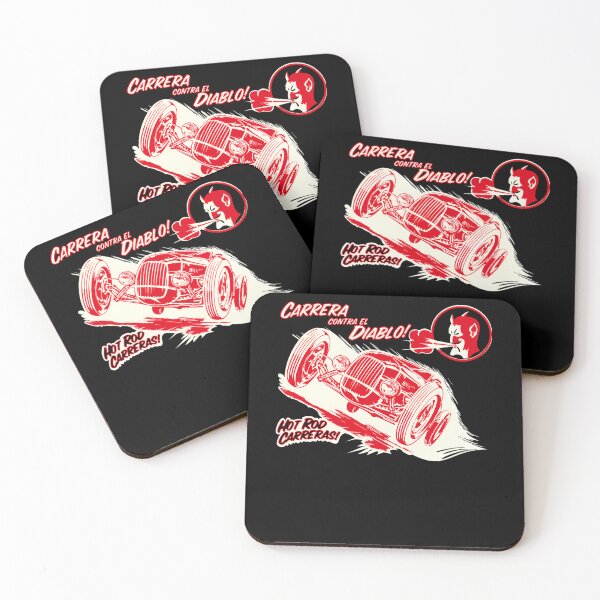 Item preview, Red and Cream Hot Rod Racing Car Illustration designed and sold by Geergio.