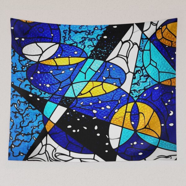 Item preview, arctic wings stained glass colorful geometric abstract design designed and sold by SmashingDeals.