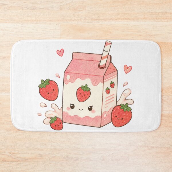 Item preview, Strawberry Milk Sweet Moments Cute Pastel Beverage Graphic designed and sold by Bebibon.
