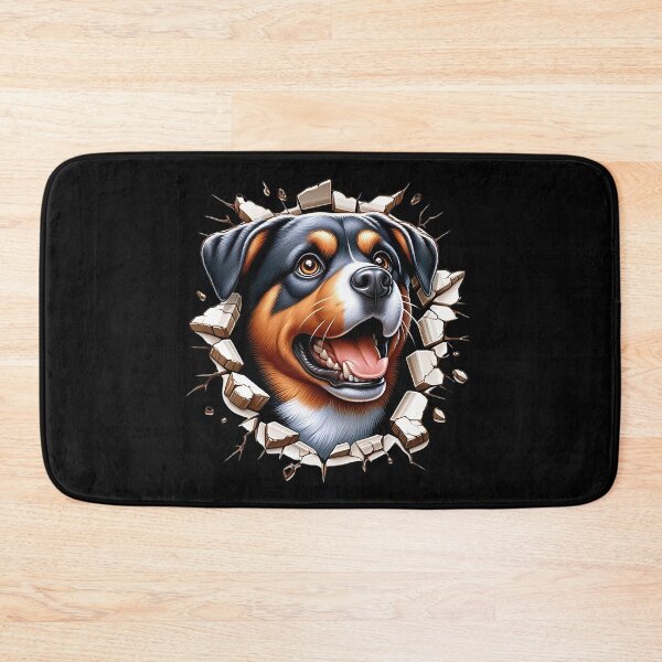Item preview, Dynamic Canine Breakthrough: Rottweiler's Joyful Escape designed and sold by nncreator.