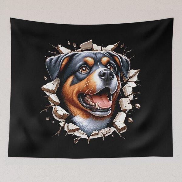Item preview, Dynamic Canine Breakthrough: Rottweiler's Joyful Escape designed and sold by nncreator.