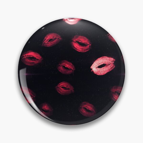 Item preview, Neon Pink Lipstick Kisses Cyber Grunge Pattern designed and sold by SarvynStudio.