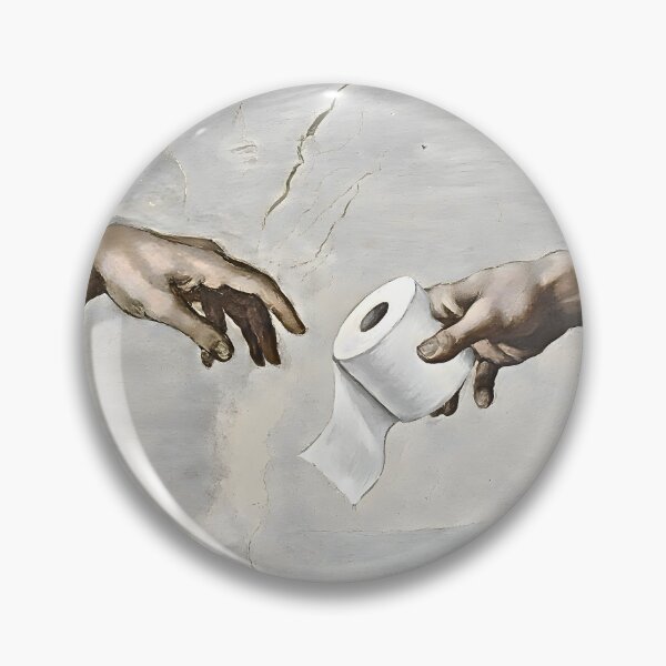 Item preview, Michelangelo Painting Painting God Gives Adam Toilet Paper  designed and sold by TackyTime.
