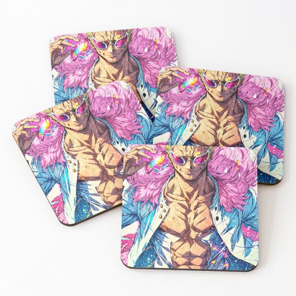 Item preview, Donquixote Doflamingo One Piece Neon Feather King Swagger designed and sold by Williamhallano.