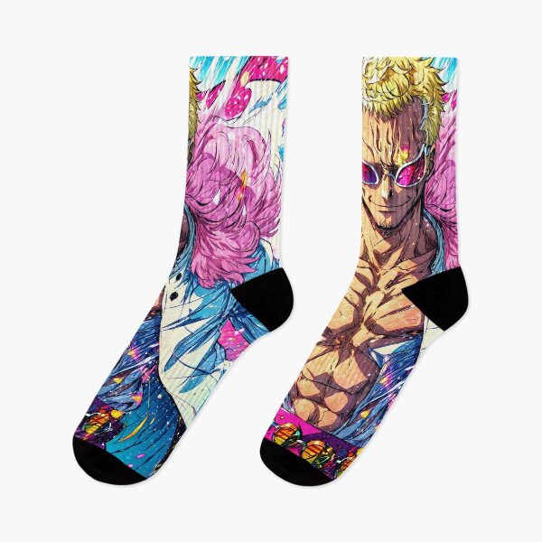 Item preview, Donquixote Doflamingo One Piece Neon Feather King Swagger designed and sold by Williamhallano.