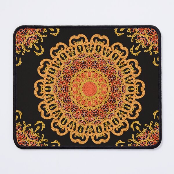 Item preview, Orange-Golden Chains Mandala Pattern designed and sold by MigWhimsy.