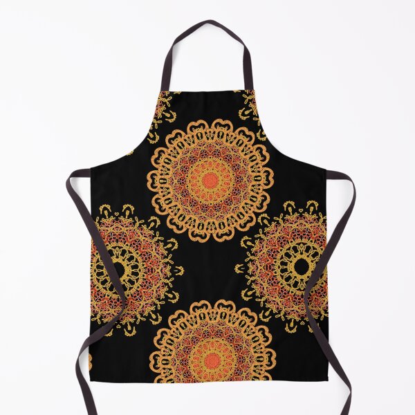 Item preview, Orange-Golden Chains Mandala Pattern designed and sold by MigWhimsy.