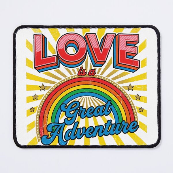 Item preview, Love Is A Great Adventure — 70s Retro Rainbow designed and sold by PlushFutura.