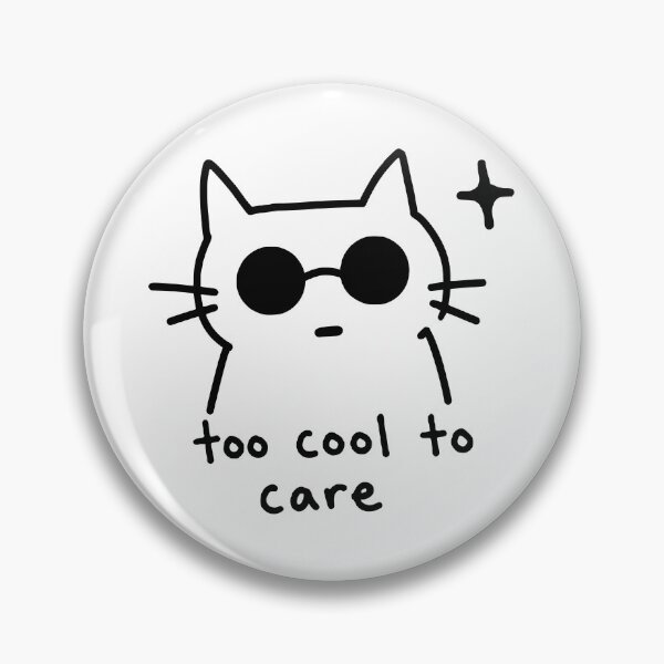 Item preview, Too Cool To Care Funny Minimalist Cat designed and sold by Doodlywood.