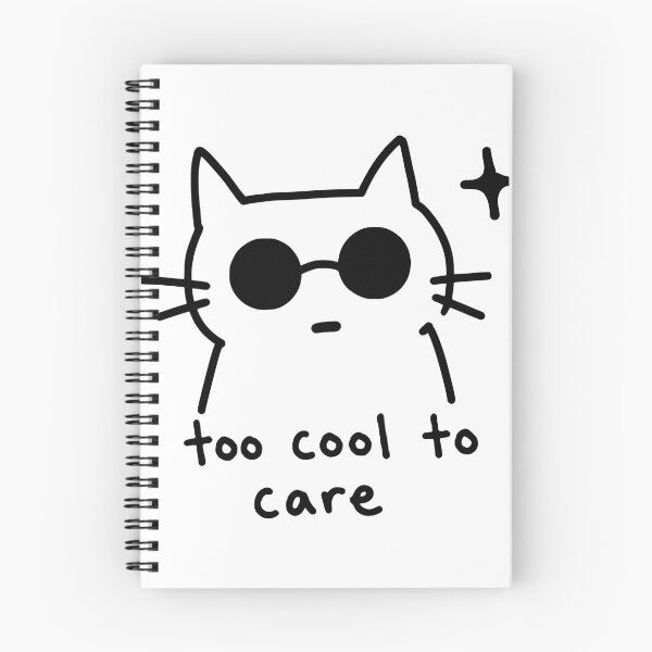Item preview, Too Cool To Care Funny Minimalist Cat designed and sold by Doodlywood.