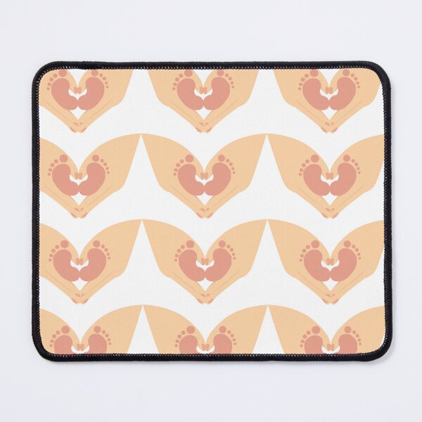 Item preview, Baby Footprints in Heart Shaped Hands Illustration designed and sold by Markedin.