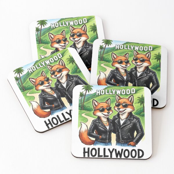 Item preview, Cute Foxes in Hollywood - Matching Varsity Jacket Puppies LA Travel Art designed and sold by TaiwanMemory.