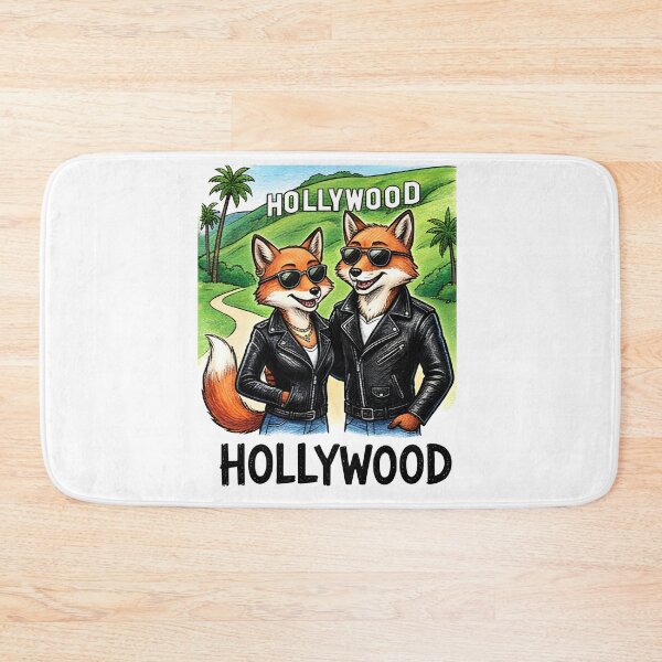 Item preview, Cute Foxes in Hollywood - Matching Varsity Jacket Puppies LA Travel Art designed and sold by TaiwanMemory.
