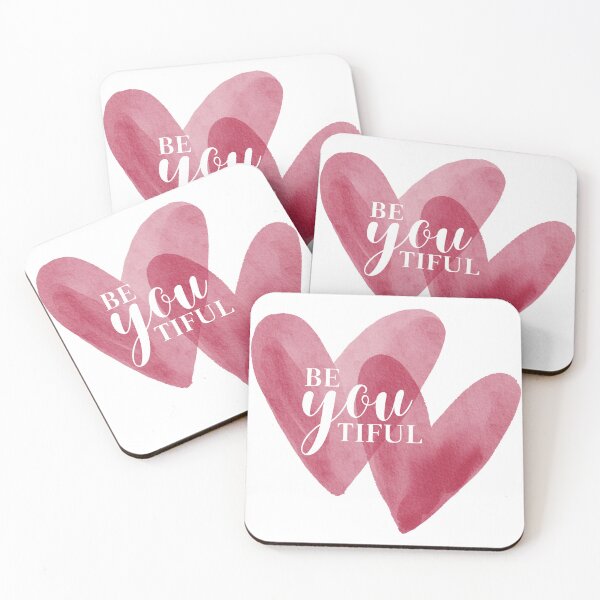Item preview, Be-you-tiful | Cute pink heart Self Love Design designed and sold by Starlett Designs.