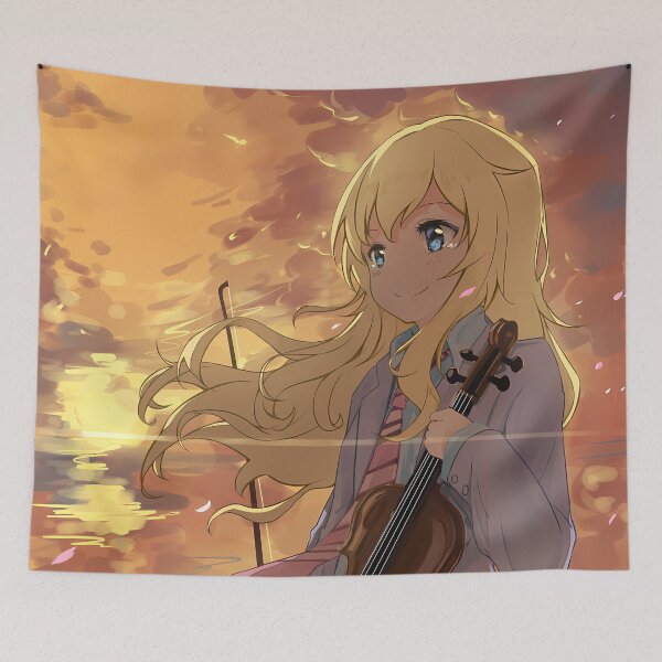 Aperçu de l'œuvre Kaori Miyazono Ton mensonge en avril, Sunset Violin Glow créée et vendue par GABRIELMURPHY.