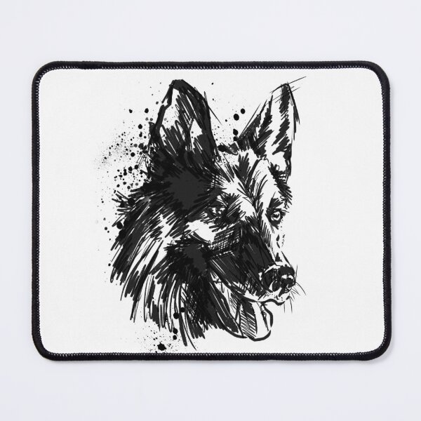 Item preview, German Shepherd Ink Portrait designed and sold by Inkversed.