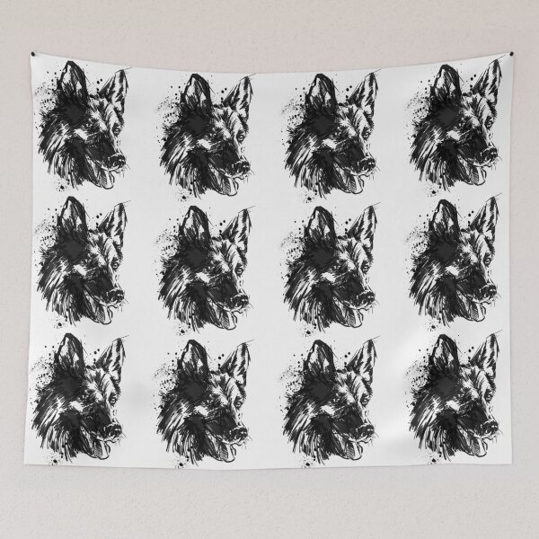 Item preview, German Shepherd Ink Portrait designed and sold by Inkversed.