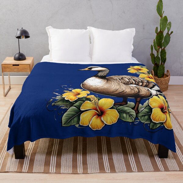 Item preview, Cute Nene Hawaiian Goose With Yellow Hibiscus designed and sold by taiche.