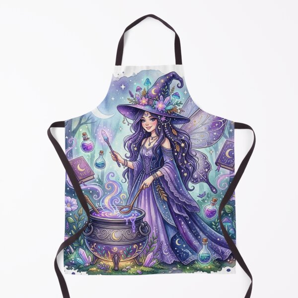 Item preview, Moonspell Potion Fairy – Celestial Witch Watercolor Fantasy Illustration designed and sold by Dream Bloom Gallery.