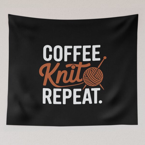 Item preview, Coffee Knit Repeat Funny Knitting Lovers designed and sold by tmerchtrends.