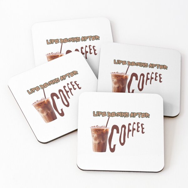 Item preview, Life Begins After Coffee – Funny Coffee Lover Typography Design designed and sold by Kstyle93.