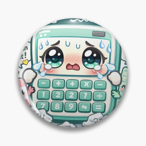 Item preview, Crying Calculator Sticker Kawaii School Aesthetic for Students & Math Lovers designed and sold by CutePrintCorner.