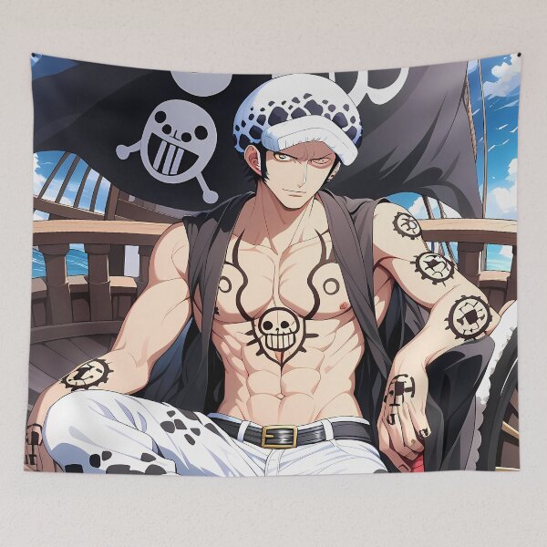 Item preview, Trafalgar Law One Piece Pirate Flag Relaxed Deck designed and sold by BrianRayan.