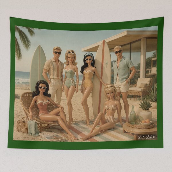 Item preview, Mid-Century Surf Club – Vintage Fashion Dolls designed and sold by LuluLeb.