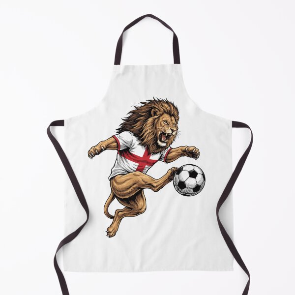 Item preview, Lion Kicking Football Ball England Flag  designed and sold by EverkindInk.