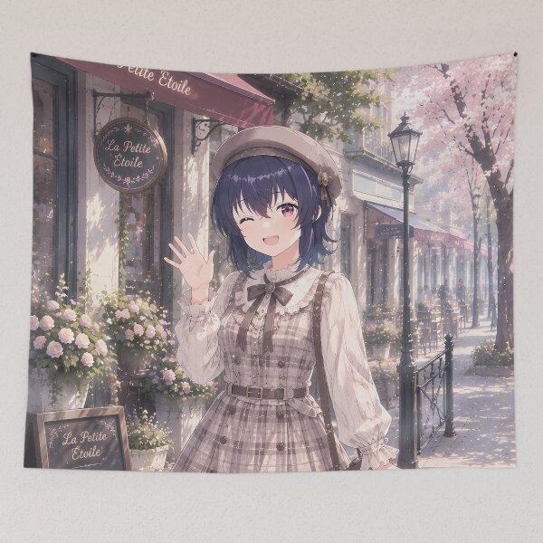 Item preview, Umi Asanagi Second Prettiest Girl Floral Cafe Wink designed and sold by B5fivemerch.