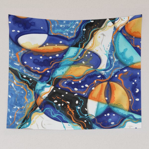 Item preview, arctic wings fluid contemporary colorful geometric abstract designed and sold by SmashingDeals.