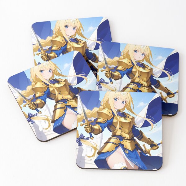 Artikelvorschau, Alice Zuberg Sword Art Online Goldene Rüstung Himmelshaltung entworfen und verkauft von B5fivemerch.