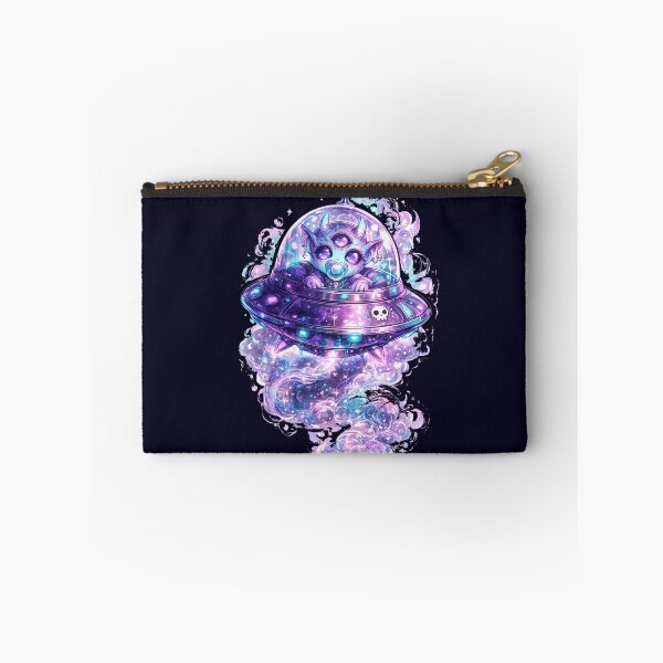 Item preview, Neon Cyber Baby Alien UFO Creepy Cute Art designed and sold by ChaEmm_Studio.