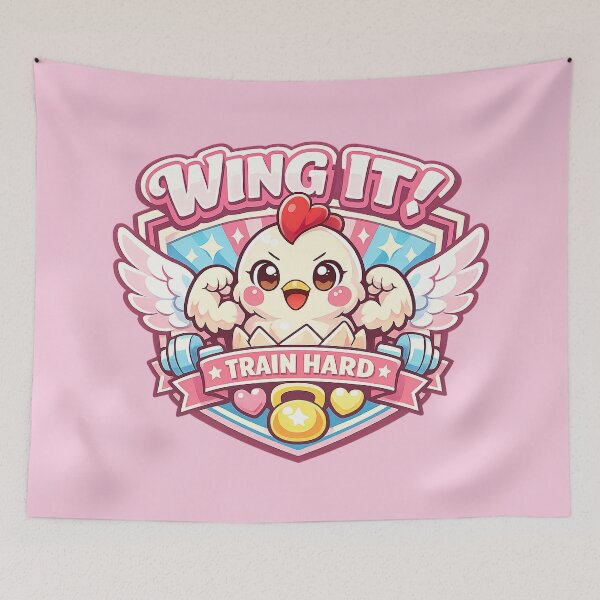 Item preview, Cute Anime Chicken, Gym Humor designed and sold by graphic-genie.