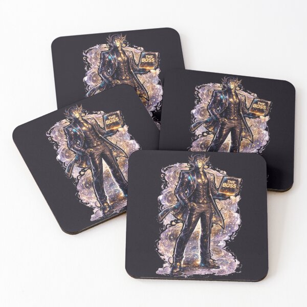 Item preview, Cyberpunk Alien Suit Corporate Gold Galaxy Boss Art designed and sold by ChaEmm_Studio.