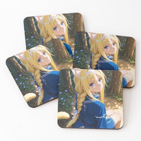 Item preview, Alice Zuberg Sword Art Online Forest Cat Ear Smile designed and sold by SubtextandSass.