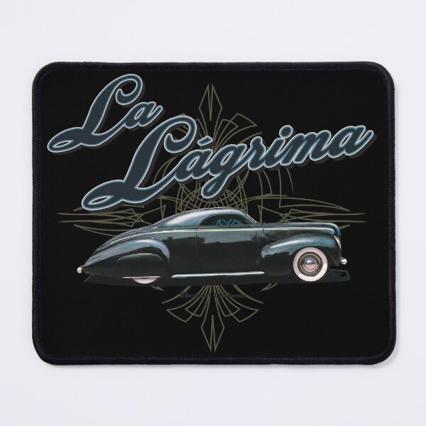 Artikelvorschau, 1940 Mercury La Lagrima mit Text – Lowrider, Kustom, Hot Rod, Muscle Car entworfen und verkauft von Elegant Customs.