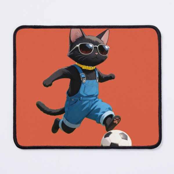 Item preview, Cool Black Cat Playing Soccer Art designed and sold by BLUESKY11a.