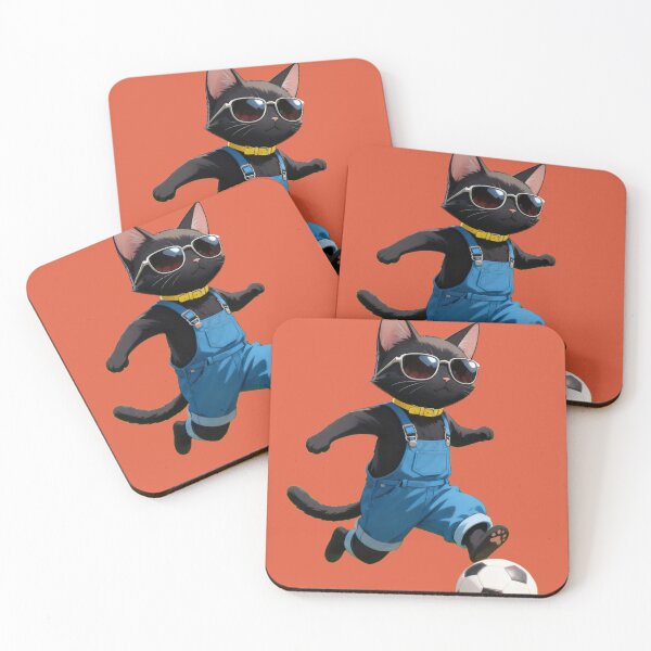 Item preview, Cool Black Cat Playing Soccer Art designed and sold by BLUESKY11a.