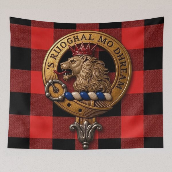 Item preview, MacGregor Crest and Modern Rob Roy Tartan designed and sold by Kirrindy Designs.