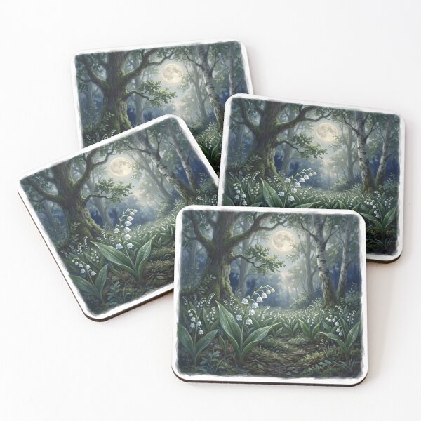 Item preview, Lily of the Valley under Full Moon - Enchanted Forest designed and sold by NeyhineAngelionShop.