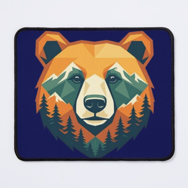 Item preview, Geometric Bear Mountain Forest — Low Poly Wildlife Nature T-Shirt designed and sold by HopeAndHustle.