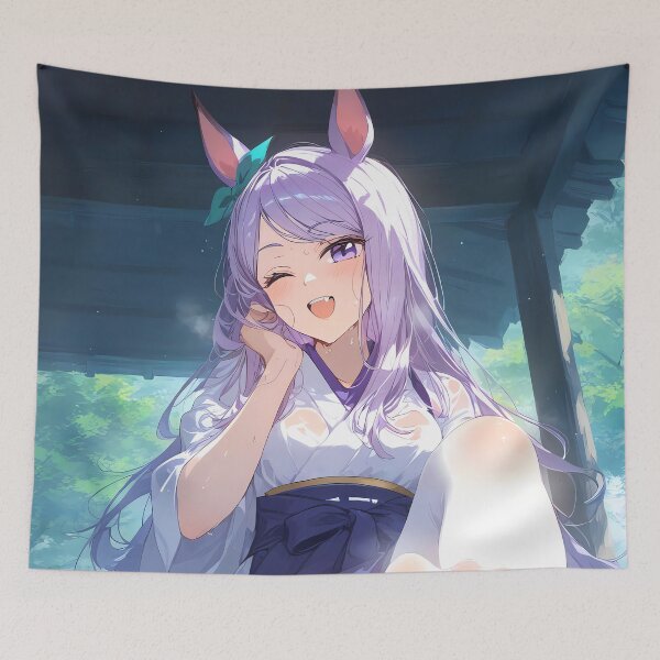 Item preview, Mejiro McQueen Uma Musume Playful Wink in a Forest Shrine designed and sold by ManuelOpito.