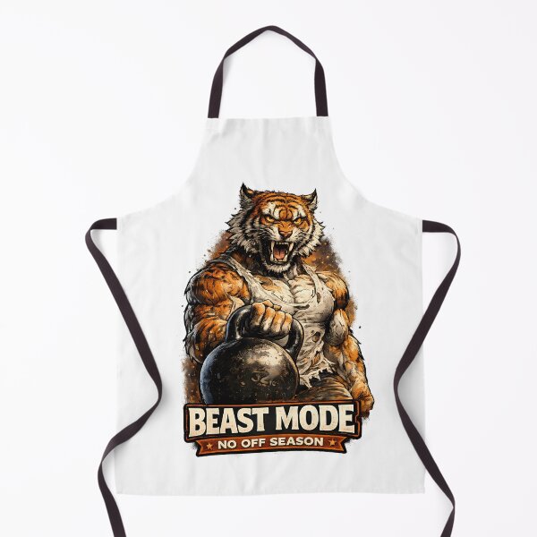 Aperçu de l'œuvre Beast Mode No Off Season Funny Gym Tiger créée et vendue par DryHumorPrints.