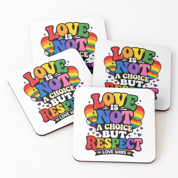 Item preview, Love Is Not A Choice But Respect Pride Sticker | LGBTQ Equality Rainbow Quote | Love Wins Gift designed and sold by ArtByTripti.