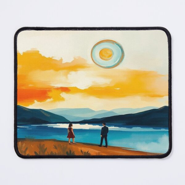 Item preview, Nature Minimalist Landscape With Lovers Art  designed and sold by AllAroundArtist.