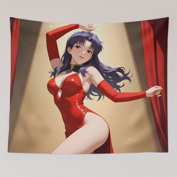 Item preview, Misato Katsuragi Neon Genesis Evangelion Stage Spotlight Red Elegance designed and sold by ManuelOpito.