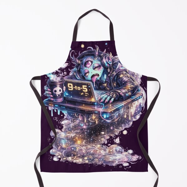 Item preview, Cyberpunk Alien Office Worker 9-to-5 Tired Art designed and sold by ChaEmm_Studio.